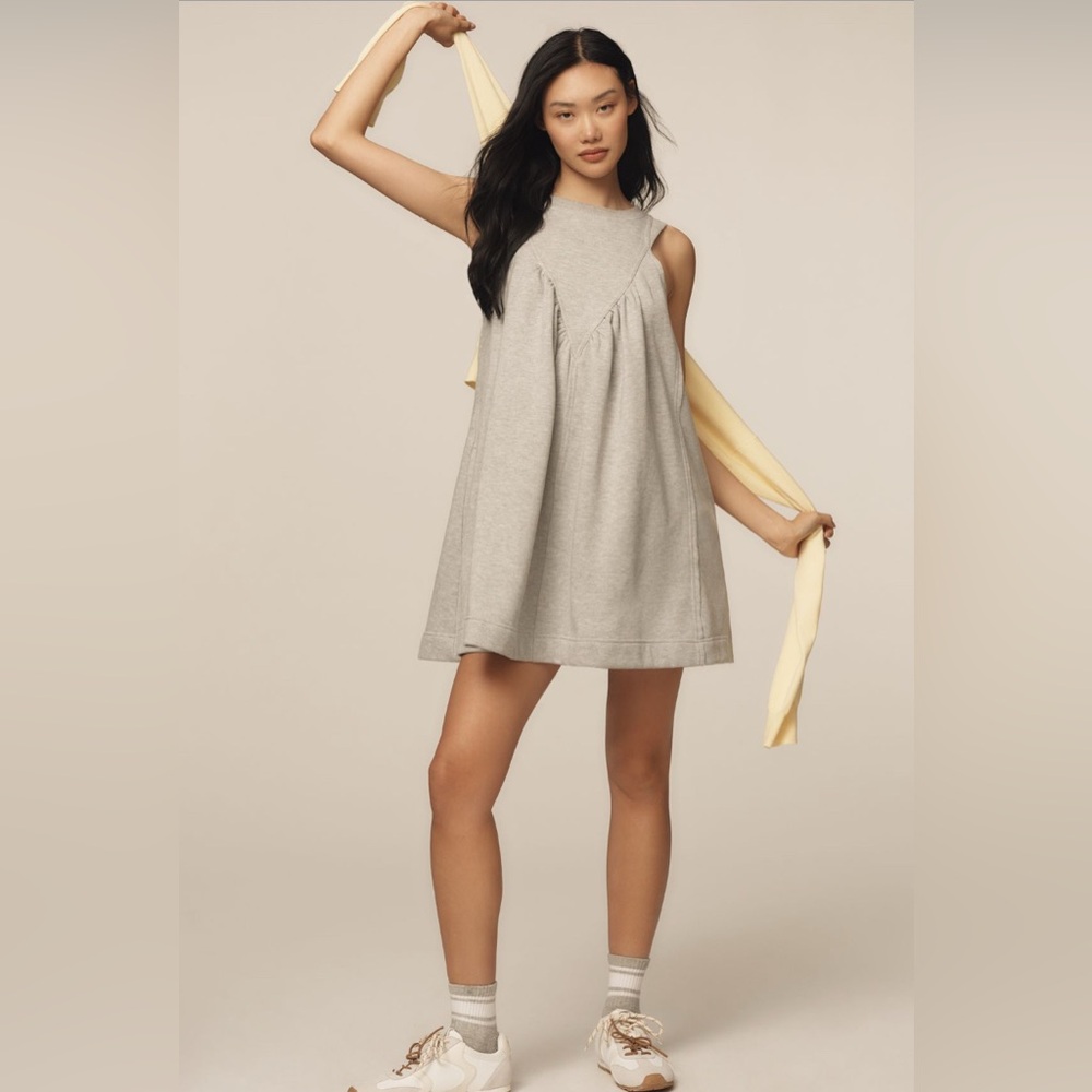 ✨ Anthropologie Palm Tree Sleeveless Mini Dress Sz 1 X - Picture 2 of 7
